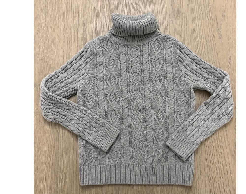 Jeanne Pierre Gray Cable Knit Turtleneck Sweater Women’s Medium